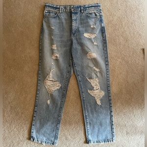Garage Denim Women’s Vintage Straight Ripped Jeans Size 9